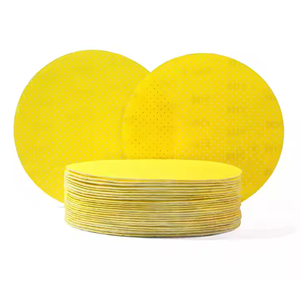 En stock 20 disques abrasifs de 225 mm, grain 220, auto-agrippants, <span class=keywords><strong>pour</strong></span> ponçage fin, <span class=keywords><strong>pour</strong></span> ponceuse à cloisons sèches et <span class=keywords><strong>plafonds</strong></span>, sans poussière - Product Image 1