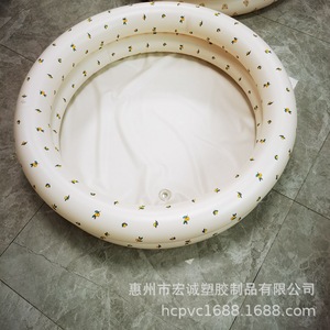 Piscina Inflable para Niños, Bebés, Juegos Interiores y Exteriores, Material de PVC, Diseño de Flor de Olivo - Product Image 3