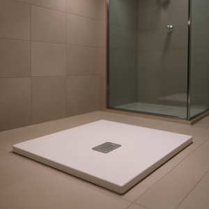 Plato de Ducha Rectangular Serenity 90 x 100 cm Gris 7035 - Product Image 3