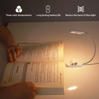 Lampe de lecture LED flexible en gros pour la protection des yeux, mini marque-page lumineux à clipser pour la lecture