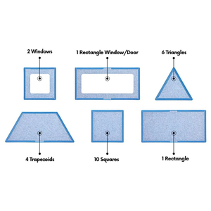 Piastrelle magnetiche con magnete gigante fortino costruzione kit per bambini leggero fai da te magnetiche con pannelli 24 pezzi - Product Image 6
