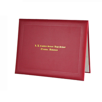 Porte-certificat A4 en cuir personnalisé avec logo OEM, couleur personnalisée