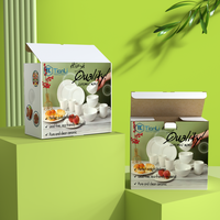 Boîtes d'emballage en carton ondulé pour vaisselle de luxe en céramique, assiettes, bols, avec impression à l'encre de soja, pour un emballage élégant
