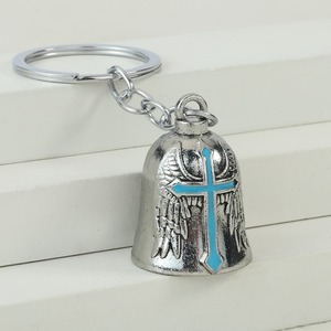 Llavero de Campana de la Suerte para Motociclistas, Colgante de Protección, Campana de la Suerte para Motocicleta, Colgante de Esqueleto con Alas de Pluma, Llavero de Ángel - Product Image 2