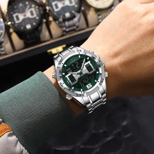 Reloj de Pulsera Digital Poedagar Nuevo, Resistente al Agua 3 <span class=keywords><strong>ATM</strong></span>, Multifunción, Pantalla Dual, Correa de Acero, para Hombre - Product Image 6