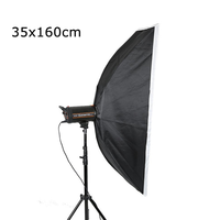 Godox 35*160cm 14\"x 63\" Boîte à lumière rectangulaire nid d'abeille avec grille, monture Bowens pour flash de studio photo