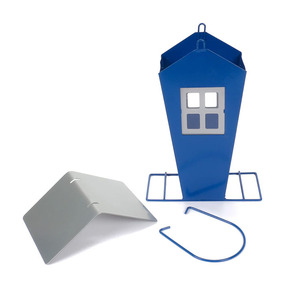 Mangeoire à oiseaux JH-Mech avec fenêtre de visualisation, pour poser ou suspendre, toit amovible, mangeoire à oiseaux en acier anti-écureuil - Product Image 2