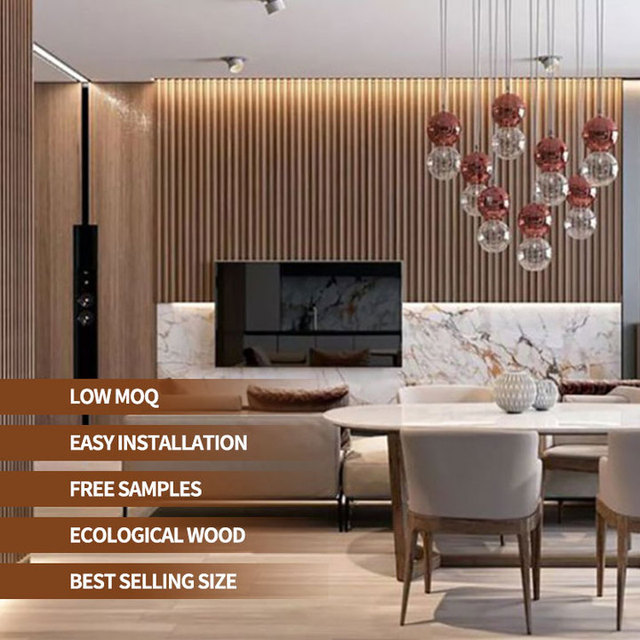 Factory Price Rich Designs Home Decor Materials Fire Retardant Interior Wpc Panel De Pared Wpc Panel Wall