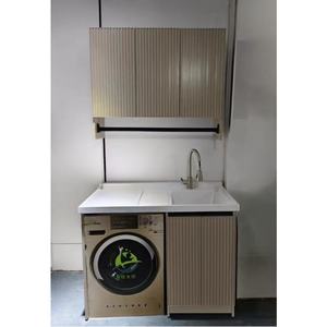 Lavadora de Tambor de Aluminio que Ahorra Espacio con Baño Integrado que Incluye Tina, Fregadero y Tabla de Lavado, Marco de Aluminio de 120*63 - Product Image 1