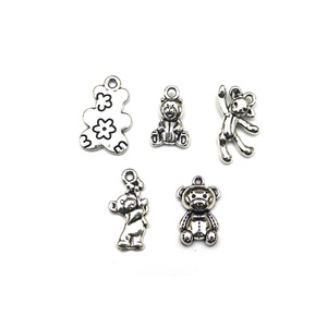 จี้รูปหมี ซีรีส์ Bear ทำจากโลหะผสมสังกะสี ชุบเงิน ชุบทอง อุปกรณ์ตกแต่งเครื่องประดับ DIY สำหรับทำสร้อยข้อมือ สร้อยคอ - Product Image 3