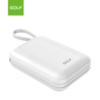 Mini cargador móvil de litio portátil LCD Digital al por mayor carga rápida PD 20W Mini banco de energía 20000mAh con cable