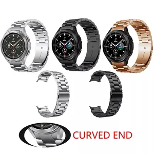 Pulseira de relógio inteligente de 22mm, pulseira de aço inoxidável 316l sólido, três link para relógio samsung galaxy 4 band 46mm