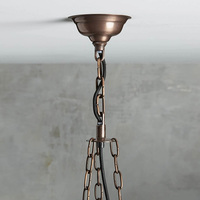 Lámpara Colgante Industrial de Lujo Vintage con Acabado en Cobre Antiguo y Cristal Espejado para Decoración de Comedor y Sala de Estar
