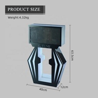 Letrero LED programable con APP personalizada para discoteca/bar, pantalla VIP para mensajes desplazables, presentador de servicio de botellas, polvo metálico