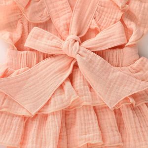 2024 estivo di alta qualità imbracature per bambini senza maniche in cotone traspirante cingolato per bambini 6-12 mesi <span class=keywords><strong>tuta</strong></span> da <span class=keywords><strong>bambina</strong></span> - Product Image 3