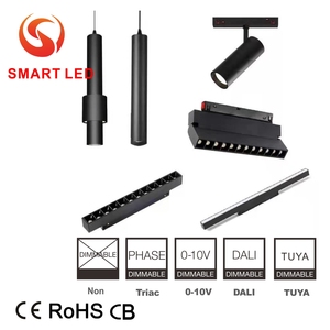 SMART Control 48VDC LED Hotel Linear Magnetic Track Rail Grille Spot <b>Lighting</b> <b>System</b> Aluminum 3500K Warm White Dimmable 6W-60W - Product Image 3