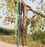 Cordon multifonctionnel en paracorde tressé avec 20 boucles de rangement, sangle de cou réglable pour organisateur de sifflets et leurres de chasse aux oiseaux aquatiques