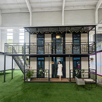 Maison conteneur préfabriquée extensible à 2 étages, 2 chambres, 20/40 pieds, prête à être expédiée, maison mobile, mini-maison modulaire avec terrasse
