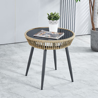 Fauteuil de salon en fil d'olive tissé, nouveau style chinois, pour intérieur/extérieur, avec dossier en faux rotin, idéal pour balcon et cour.