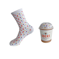 Chaussettes fantaisie en coton pour hommes et femmes, motif boîte à glaces mignonne, style décontracté et tendance