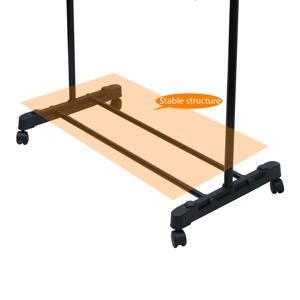 Perchero Doble de Fábrica para Ropa, Estante Metálico de Pie para Exhibición y Secado de Ropa con Altura Ajustable - Product Image 5