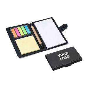 OEM Wholesale Custom Logo Printed Kraft Cover Memo Notebook with Pen Self-Adhesive Sticky Notes <b>Pad</b> for Promo Business Gift - Product Image 1