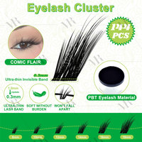 Cils en grappe DIY effet œil de renard segmentés, pré-coupés