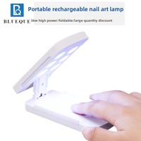 Lampe à ongles UV LED rechargeable 36W, séchage rapide, usage professionnel, garantie 1 an, fabriquée en plastique durable pour vernis à ongles en gel
