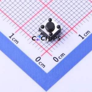 TD-1150SR-3.8H-160 Tactile Switch SMD Switch Single Pole Single Throw Round Button 1.6N Vertical Mount - Product Image 1