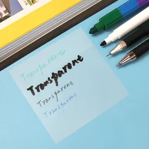 Rõ Ràng Pet Eco Thân Thiện Mạnh Mẽ Dính Quảng Trường Tái Chế Mờ Trong Suốt Ghi Chú Thiết Kế - Product Image 2