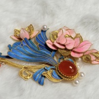 Broche de luxe pour femme en forme d'animal, plaqué argent, perle d'eau douce, cadeau de fiançailles et de mariage