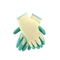 Gants de travail de jardin NMsafety en latex froissé avec paume enduite, doublure en polycoton 10G, adhérence de sécurité pour la construction