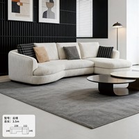 Sofá Cama Extensible Tapizado en Terciopelo Crema Claro, Moderno y Lujoso, para Apartamentos Pequeños, Salas de Estar y Villas