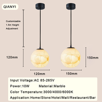 Lampe suspendue nordique de luxe en marbre blanc, lustre de chevet pour chambre principale, design moderne et minimaliste, lampe créative pour bar