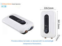 Chauffe-eau électrique instantané sans réservoir 220-240V 11KW, LED, fonctionnement continu longue durée, fourniture directe d'usine OEM, usage domestique