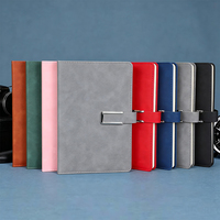 Carnets à boucle professionnels en cuir PU multicolores, en stock, de notre usine établie