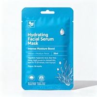 Sachet en plastique thermosoudé sur 3 côtés, résistant à l'humidité, pour emballage de masques faciaux et de lotions, soins de la peau et produits de beauté