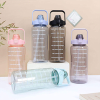 Bouteille d'eau sport personnalisable en PC, réutilisable, 2000 ml, écologique, avec logo sur mesure, idéale pour la gym et l'extérieur – Meilleure vente