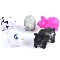 Balle anti-stress souple en forme de mouton blanc, jouets anti-stress en mousse PU, jouets anti-stress en forme d'animaux, logo personnalisé pour cadeaux promotionnels