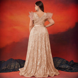 ชุดเดรสออกงานกลางคืนสไตล์วินเทจสำห<span class=keywords><strong>รับ</strong></span>ผู้<span class=keywords><strong>ห</strong></span>ญิงอเมริกันเชื้อสายยุโรปไซส์พลัส ทรงสวย<span class=keywords><strong>ห</strong></span>รู ตกแต่งผ้าแบบแพทช์เวิร์ค คอวี แต่งระบาย แขนยาว ป้องกันไฟฟ้าสถิต พร้อมซิป - Product Image 2