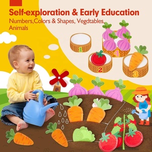 Libro di Attività Montessori in Feltro Morbido, Giocattolo Educativo per Bambini, Tavola delle Attività a Tema <span class=keywords><strong>Fattoria</strong></span> con Marionette da Dito - Product Image 6