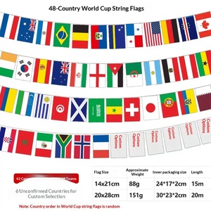 Bandera <span class=keywords><strong>de</strong></span> la Copa <span class=keywords><strong>Mundial</strong></span> <span class=keywords><strong>de</strong></span> Fútbol 2026, 14x21cm, Guirnalda <span class=keywords><strong>de</strong></span> Banderas Nacionales para EE. UU., Canadá, México, Decoración <span class=keywords><strong>de</strong></span> Pared para Bar - Product Image 4