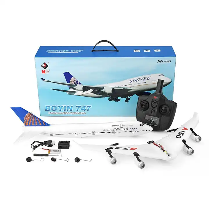 plus récent wltoys a150 avion 3ch rc avion rc planeur boeing b747 modèle à  aile fixe epp télécommande avion jouet xk a150-b747