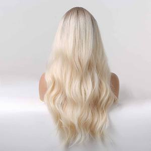 Peluca Europea y Americana con Forma de Ocho, Degradado Platino, Parte Media, Fibra de Alta Temperatura sin Llama, 100% Fibra Sintética - Product Image 5