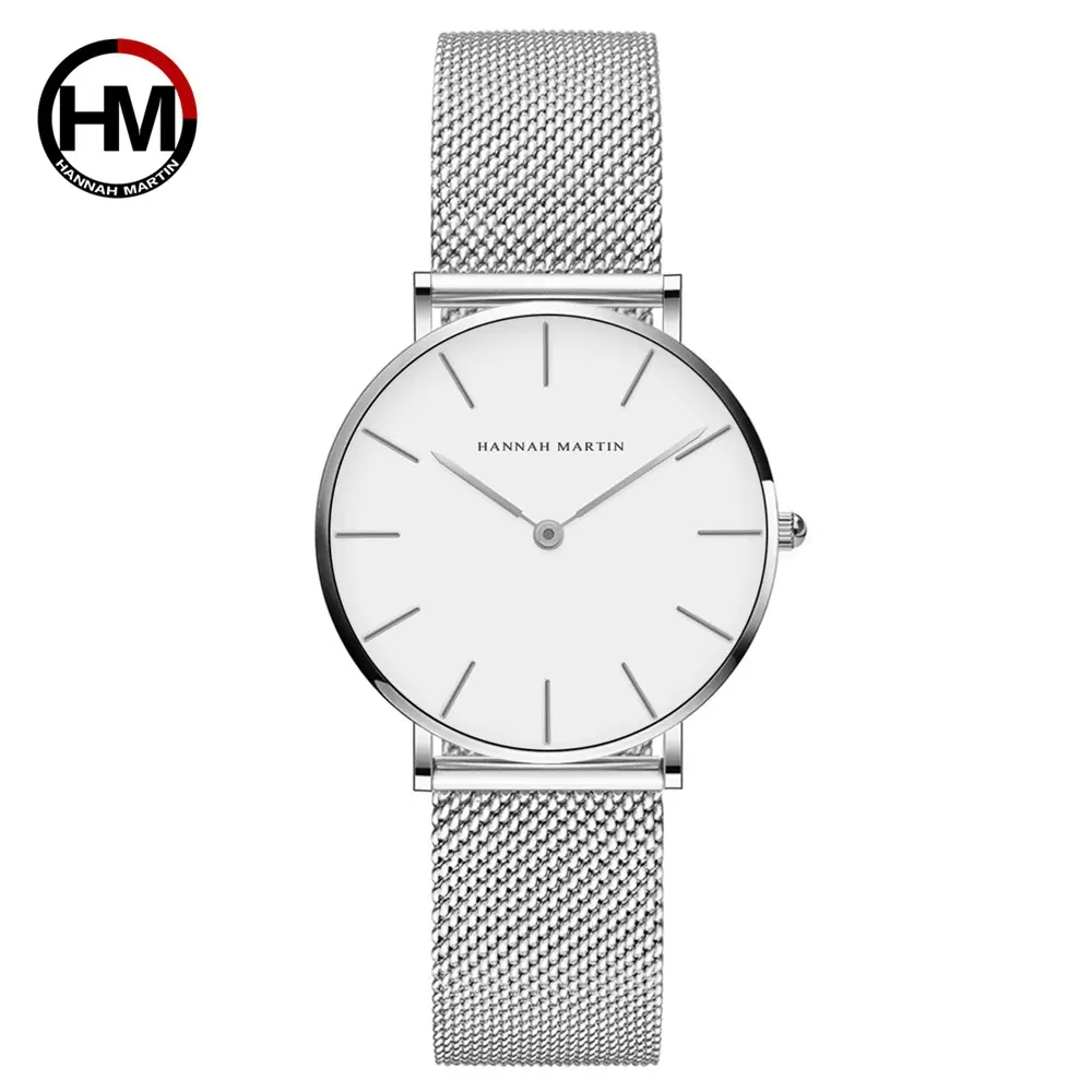 Hannah Martin CC36 Watch New Dress Bracelet Japan Quartz Movement Watch Woman Fashion Full Steel Women Watches Relogio Feminino