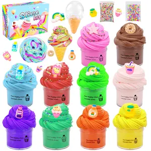 10pcs Ice Cream Slime Kit for Girls, Amazing Ice Cream Slime Kit to Make Butter Slime, Cloud Slime Foam Slimes for kids