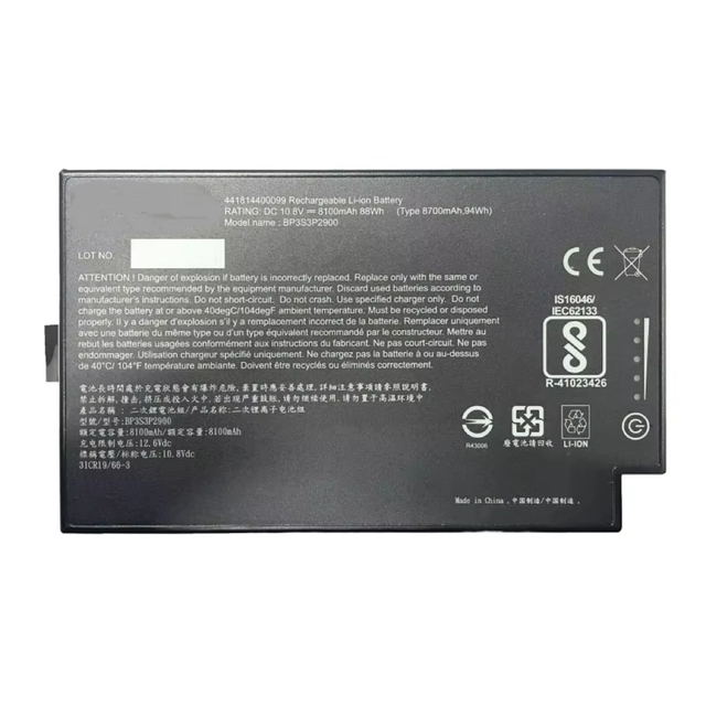 8100mAh Original Quality Replacement Laptop Battery BP3S3P2900 BP3S3P2900(P) for Getac B300 B300X Series 441814400099 Notebook