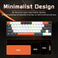 Clavier de jeu mécanique filaire GK103 à 68 touches, rétroéclairage RGB, NKRO, USB2.0, câble détachable de type C, 4 couleurs pour Windows, Mac, Android
