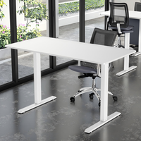 Bureau assis-debout réglable en hauteur à 2 niveaux avec moteur simple JIECANG, économique, pour la maison et le bureau