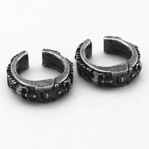 Pendientes con diseño de esqueleto y clip de yunnique, joyería de moda unisex con forma geométrica de acero inoxidable - Product Image 5